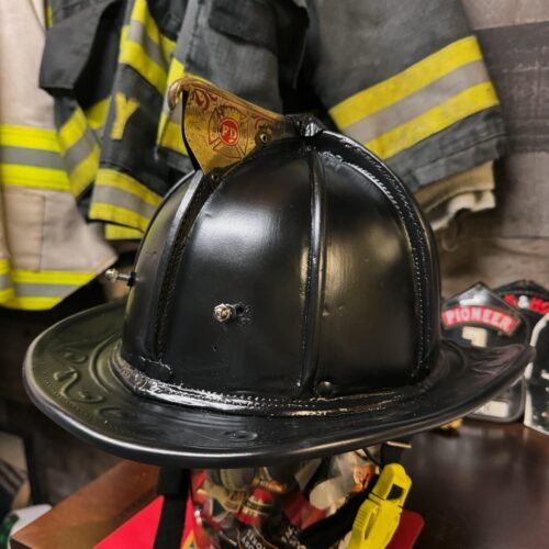 N5A Satin Black Fully Restored Fire Helmet