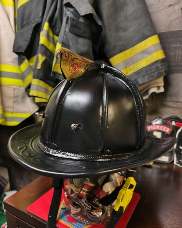 N5A Satin Black Fully Restored Fire Helmet