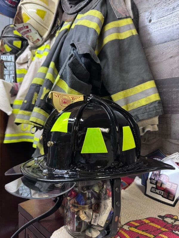 N5A Gloss Black Classic Fire Helmet