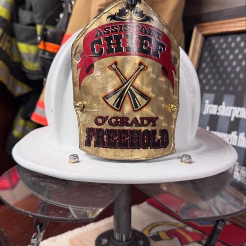 Flat White Refreshed Fire Helmet with Boston Bend