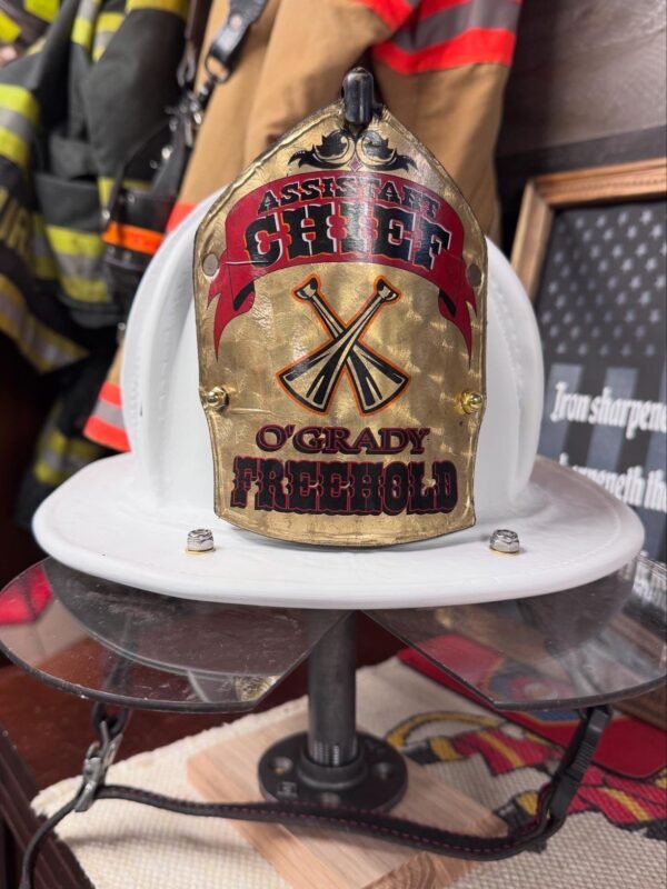 Flat White Refreshed Fire Helmet with Boston Bend