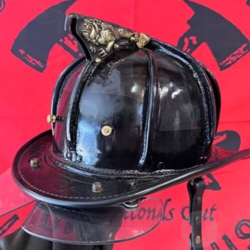 N5A Gloss Black Accent Fire Helmet