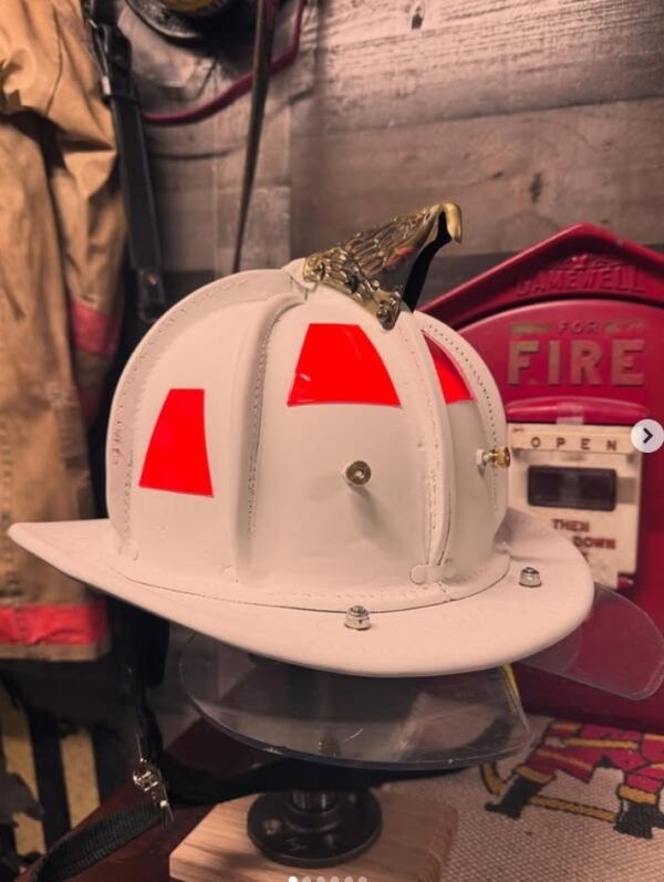 N5A Flat White Custom Fire Helmet