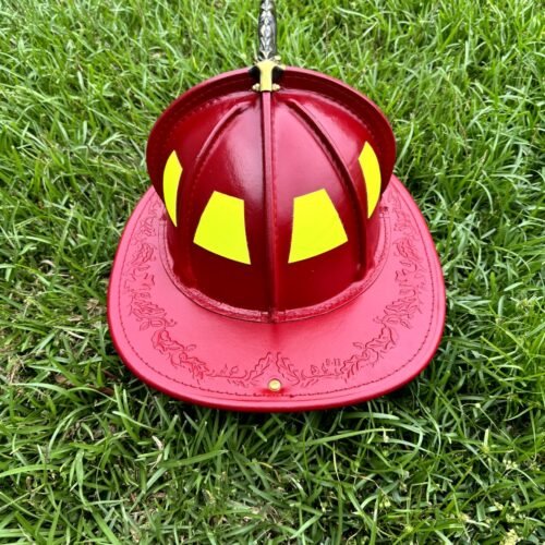 Red TL2 Boston bend leather helmet