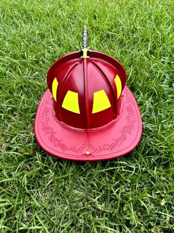 Red TL2 Boston bend leather helmet
